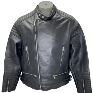 NEW ROBERT GRAHAM Mens Jacket Black Size 2XL Vegan Leather Race Full Zip